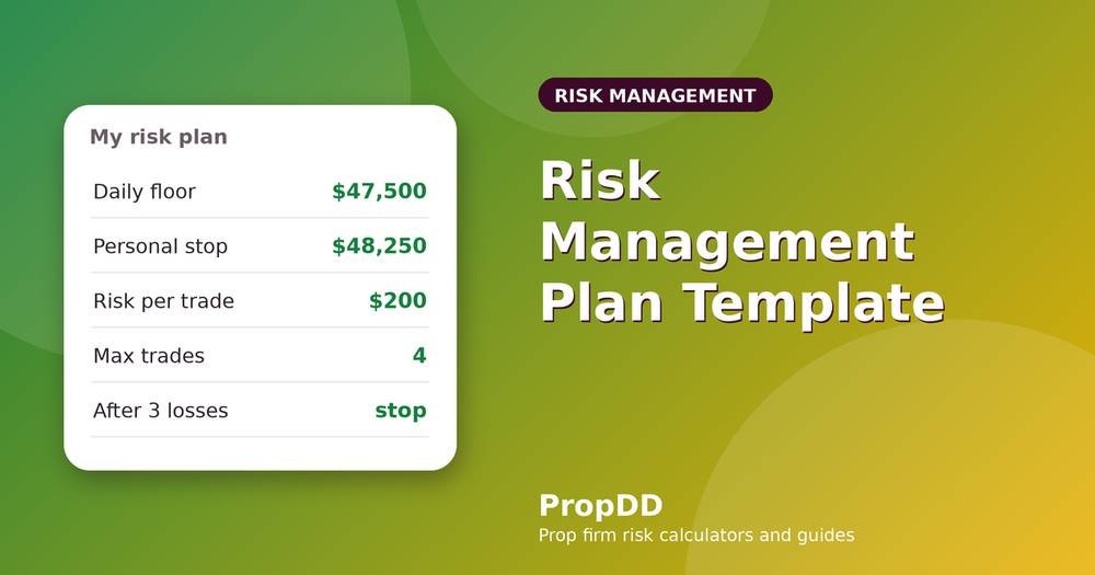 Prop Firm Risk Management Plan: A Free Template You Can Copy