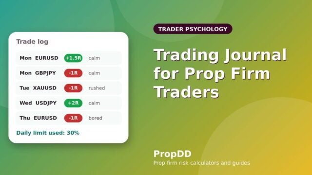 Trading Journal for Prop Firm Traders: What to Track (and What to Skip)